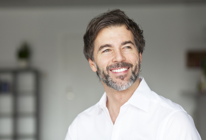 Man with healthy white teeth