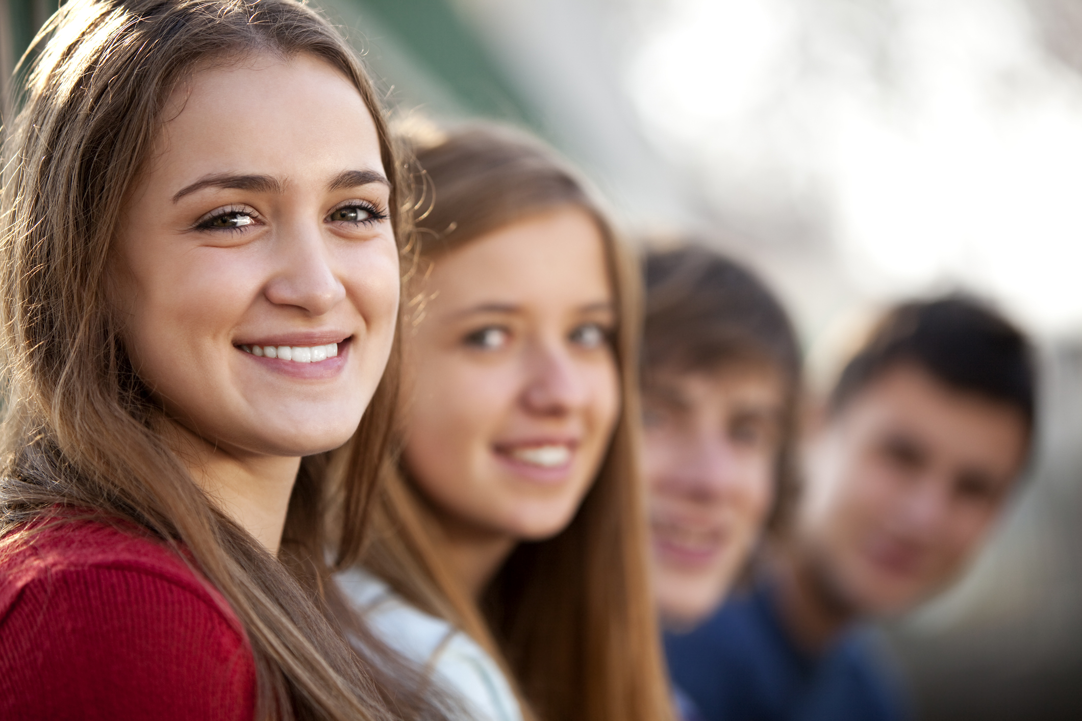 Teens with beautiful teeth